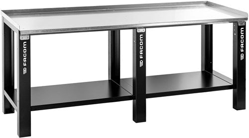 Etabli sur pied Facom | 2m + galvanized worktop - wb2.2000gs