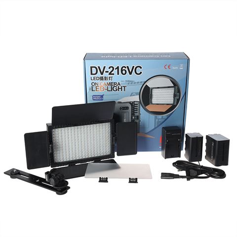 Falcon Eyes Ensemble de lampes LED bicolores Dimmable DV-216VC-K2 avec batterie