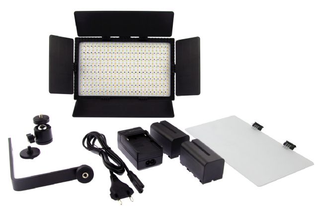 Falcon Eyes Ensemble de lampes LED bicolores Dimmable DV-384CT-K2 avec batterie