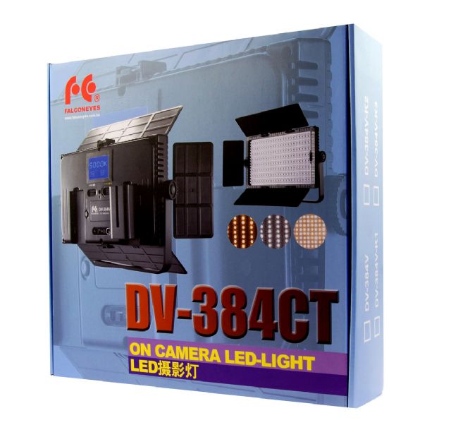 Falcon Eyes Ensemble de lampes LED bicolores Dimmable DV-384CT-K2 avec batterie