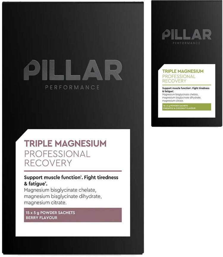 Pack de voyage triple magnésium Pillar Performance 15x5g | ananas noix de coco