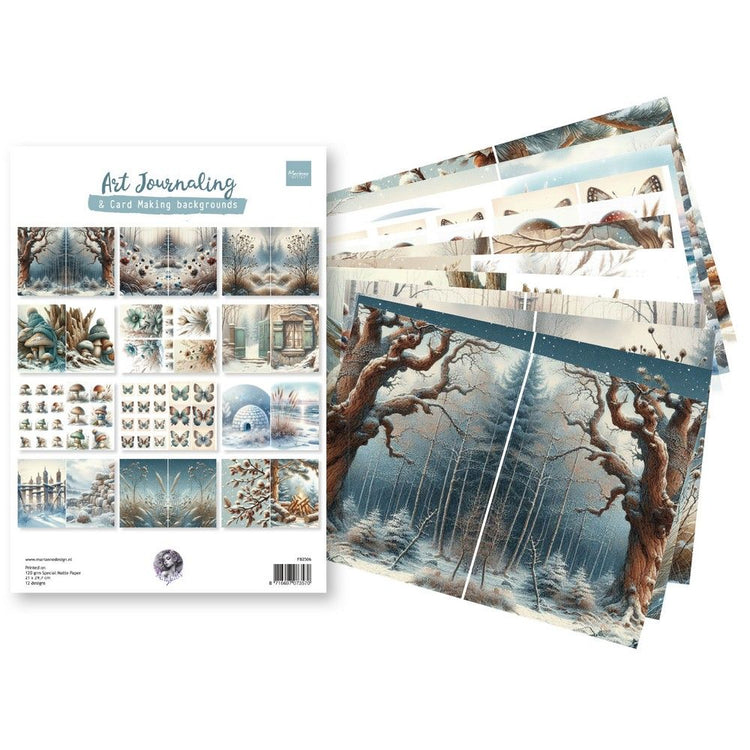 Marianne design • ensemble de papier pour journal d'art et hiver par Fairybells
