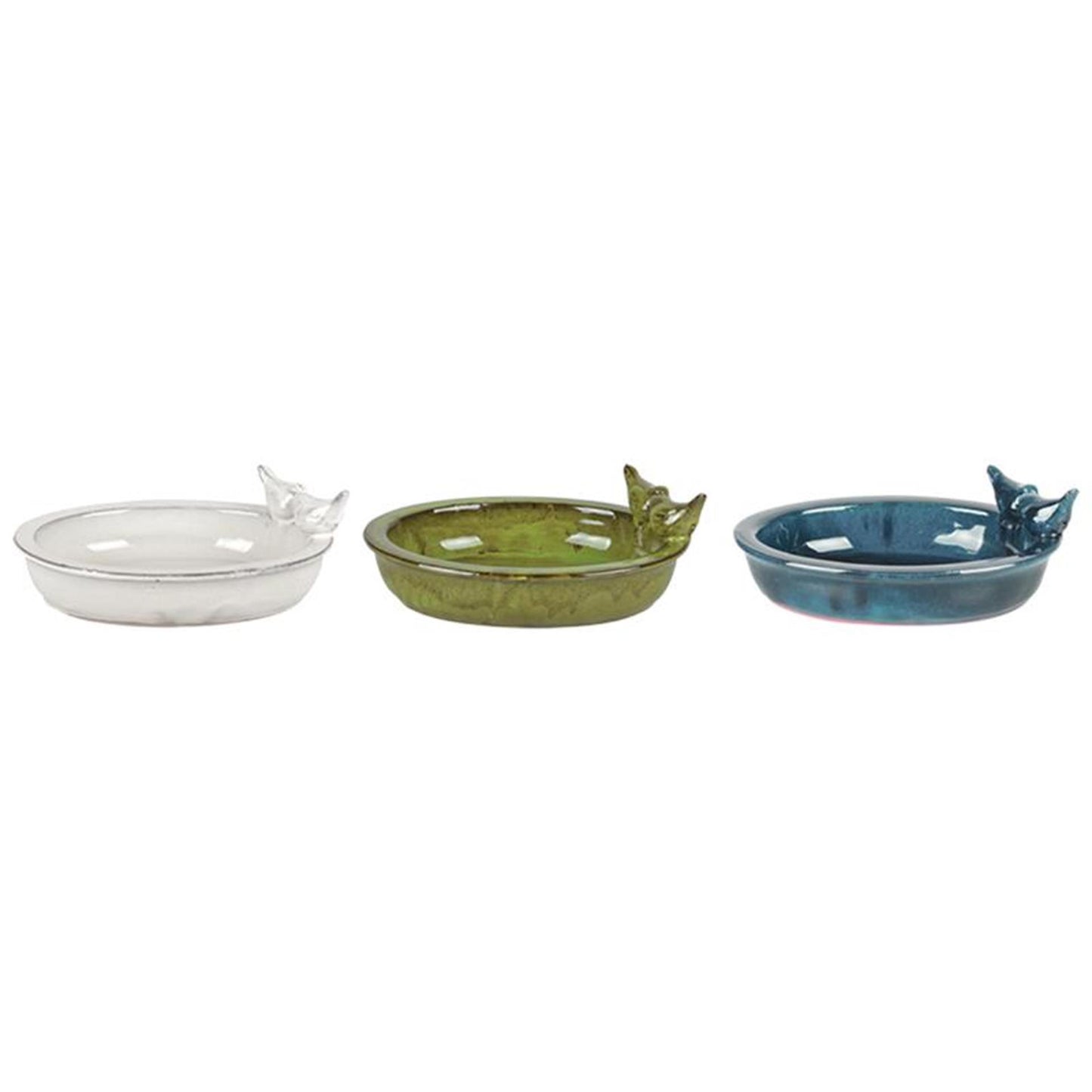 Bain d'oiseaux ovale en céramique design Esschert