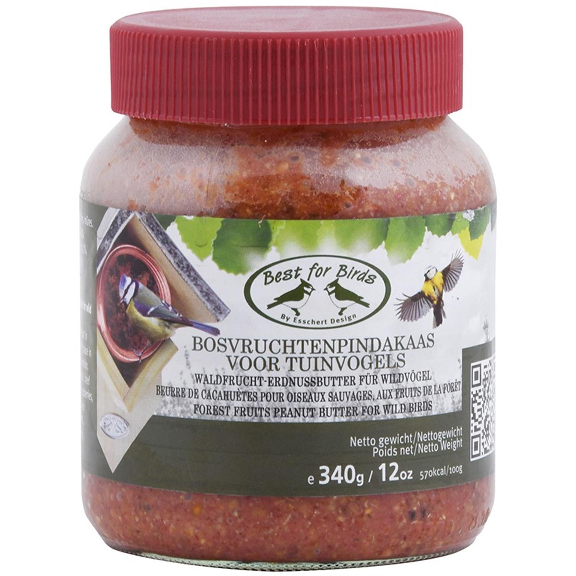 Esschert design nourriture pour oiseaux fruits des bois beurre de cacahuète 340gr