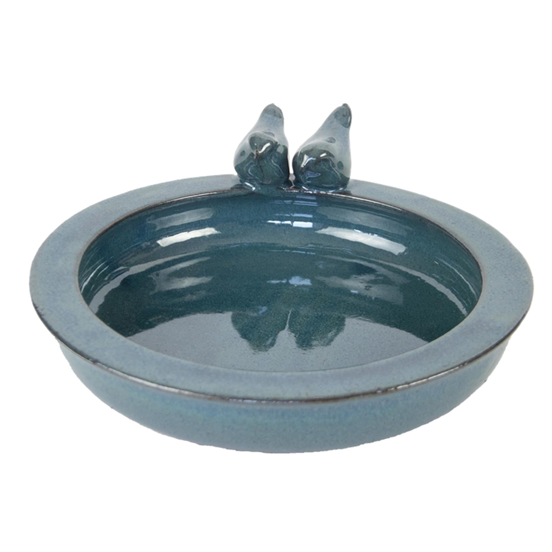 Esschert design bain d'oiseaux en céramique essence