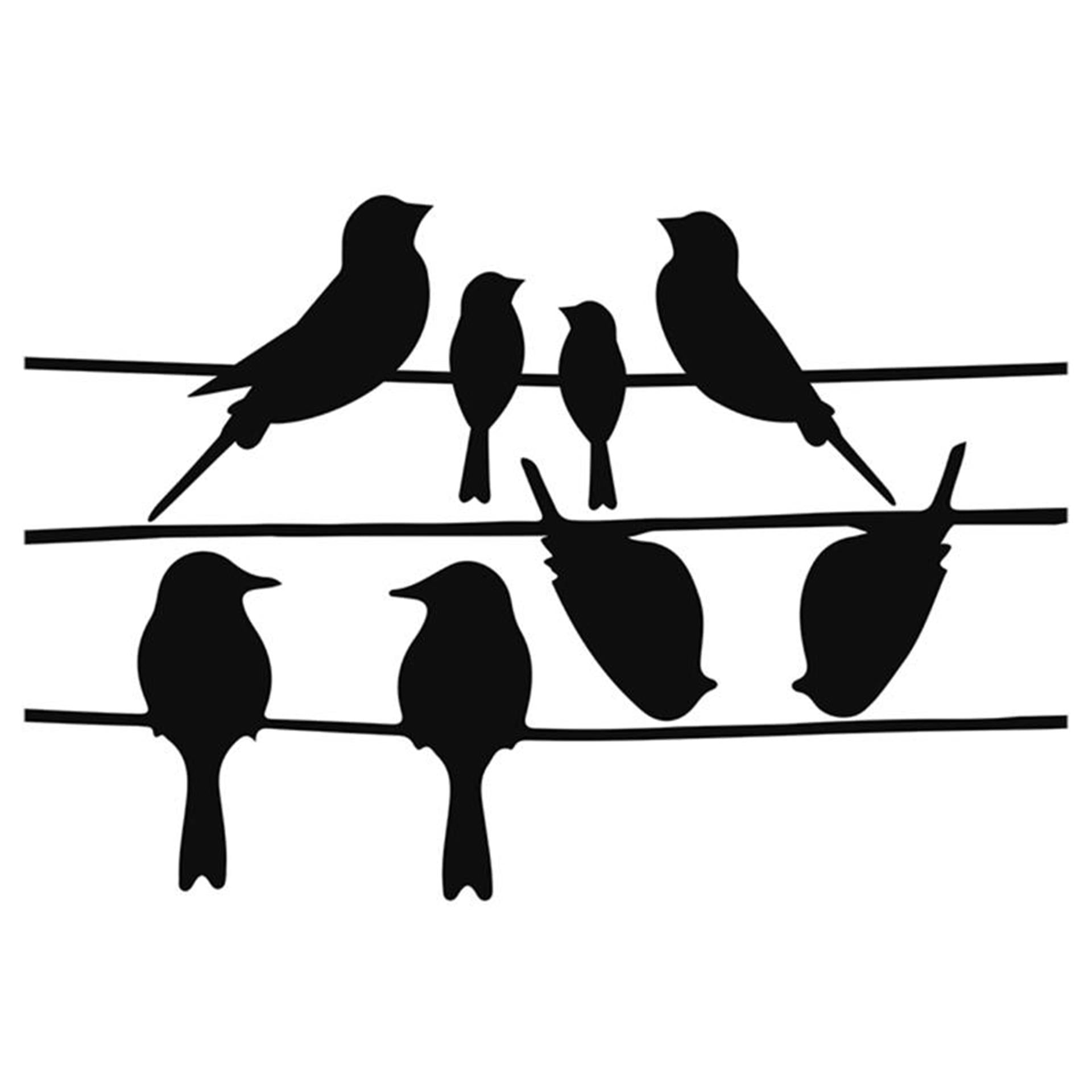 Autocollants de fenêtre design Esschert oiseaux sur fil