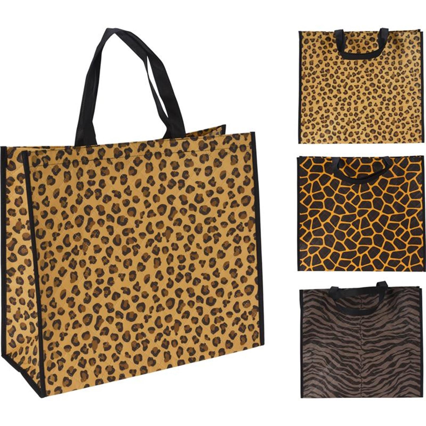 Solutions de rangement sac shopping 45cm imprimé animal