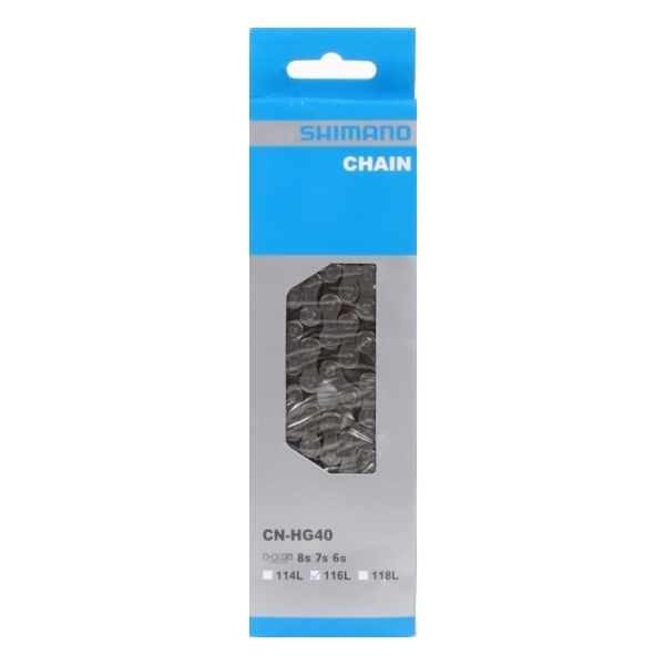 Chaîne Shimano HG40 6 7 8v 116 maillons - Gris