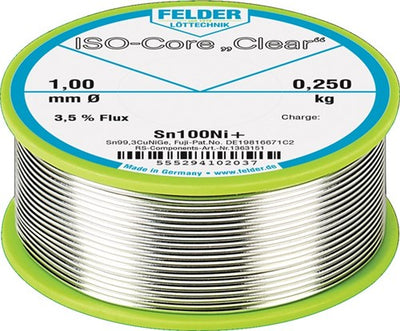 Fil à souder Felder | 1 mm | 100g | sn100ni+ | 1 pièce - 5552941010 5552941010