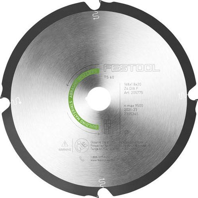 Festool accessoires lame de scie circulaire diamant dia 168x1,8x20 f4 matériaux abrasifs - 205769