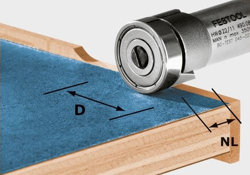 Festool accessoires hw d22 fraise à chants 8 pièces hw | 490085