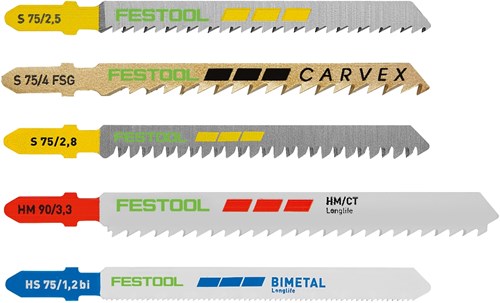 Accessoires Festool Jeu de lames de scie sauteuse Festool sts-sort 21 w p m - 578071