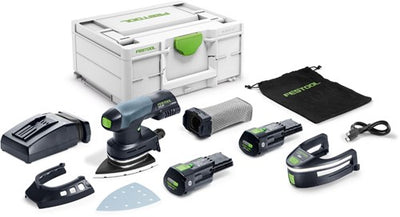 Festool dtsc 400 3.0 i-plus | batterie ponceuse delta 18v dans systainer (2x batterie 3.0ah + chargeur rapide TCL 6) - 578848