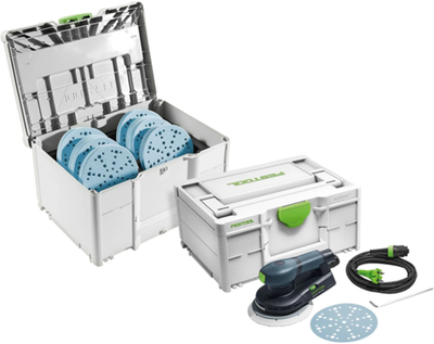 Ponceuse excentrique Festool ets ec 150 3 eq-sys gr + ensemble sys-stf d150 gr dans systainer - 578265