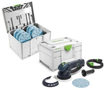 Festool ro 150 feq-sys gr ponceuse excentrique rotex + papier de verre systainer³ | 150mm - 578257