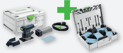 Ponceuse orbitale Festool RTS 400 REQ GR SYS P | systainer 3 - 578205 rempli de papier de verre granulé