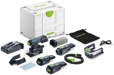 Festool rtsc 400 3.0 i-set | ponceuse orbitale à batterie 18v dans systainer (2x batterie 3,0ah + chargeur rapide TCL 6) - 578934