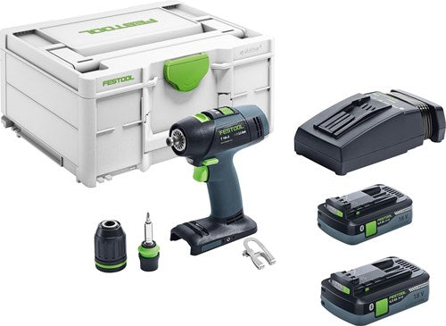 Perceuse-visseuse sans fil Festool t 18+3 hpc 4.0 i-plus | Li-Ion 4,0 Ah - 576446