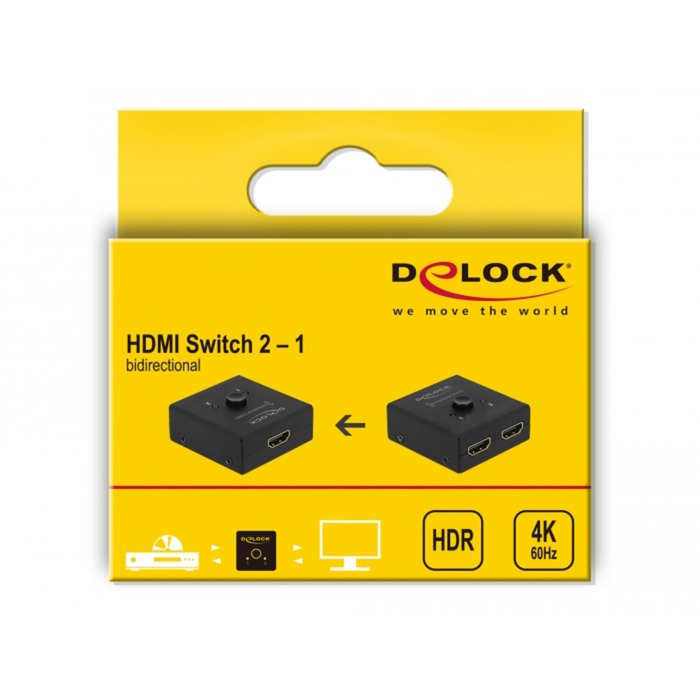 Dellock HDMI Switch 2 1 Bidirectional 4K 60 Hz