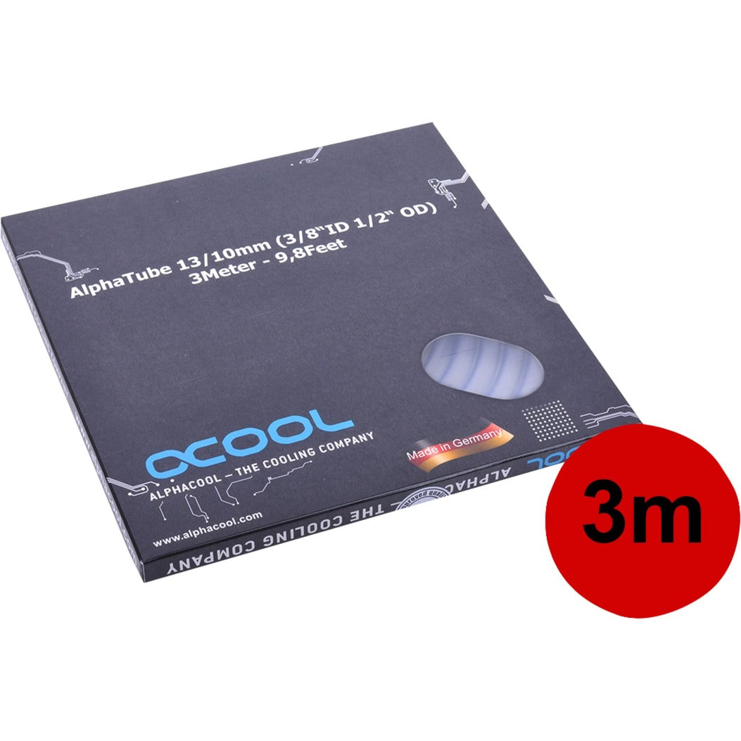 Alphacool alphatube hf 13 10 (3 8 id) - transparent, tuyau de 3 mètres (transparent)