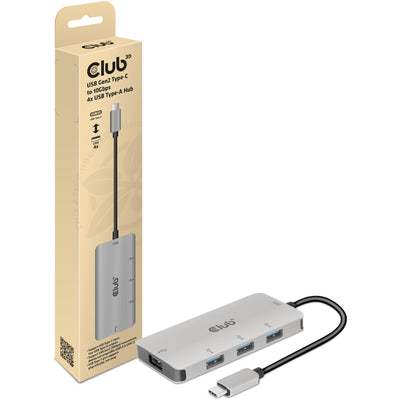 Club 3D USB Gen2 Type-C à 10 Gops 4x HUB USB Type-A