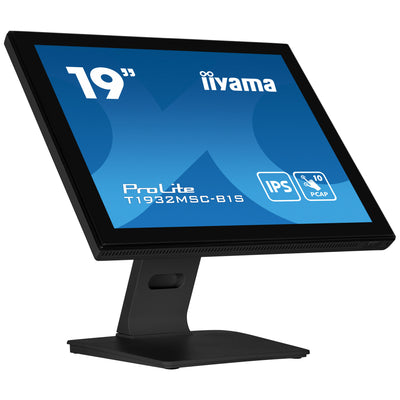 Moniteur à écran tactile Iiyama prolite t1932msc-b2s 19 (noir, VGA, HDMI, port d'affichage, audio, écran tactile)
