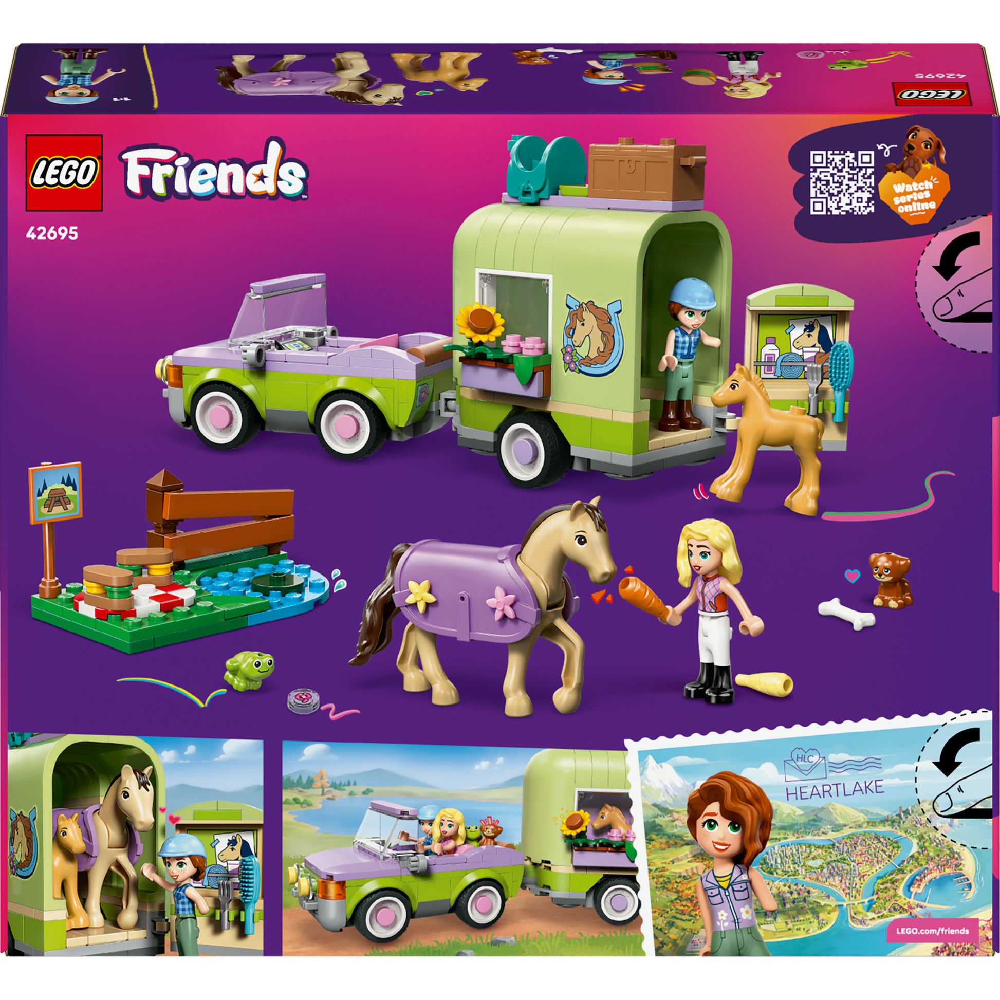 LEGO Friends 42695 remorque et cheval et poulain
