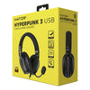 Casque de jeu supra-auriculaire USB Hator hyperpunk 3 (noir, son surround virtuel 7.1, USB-A USB-C Bluetooth)