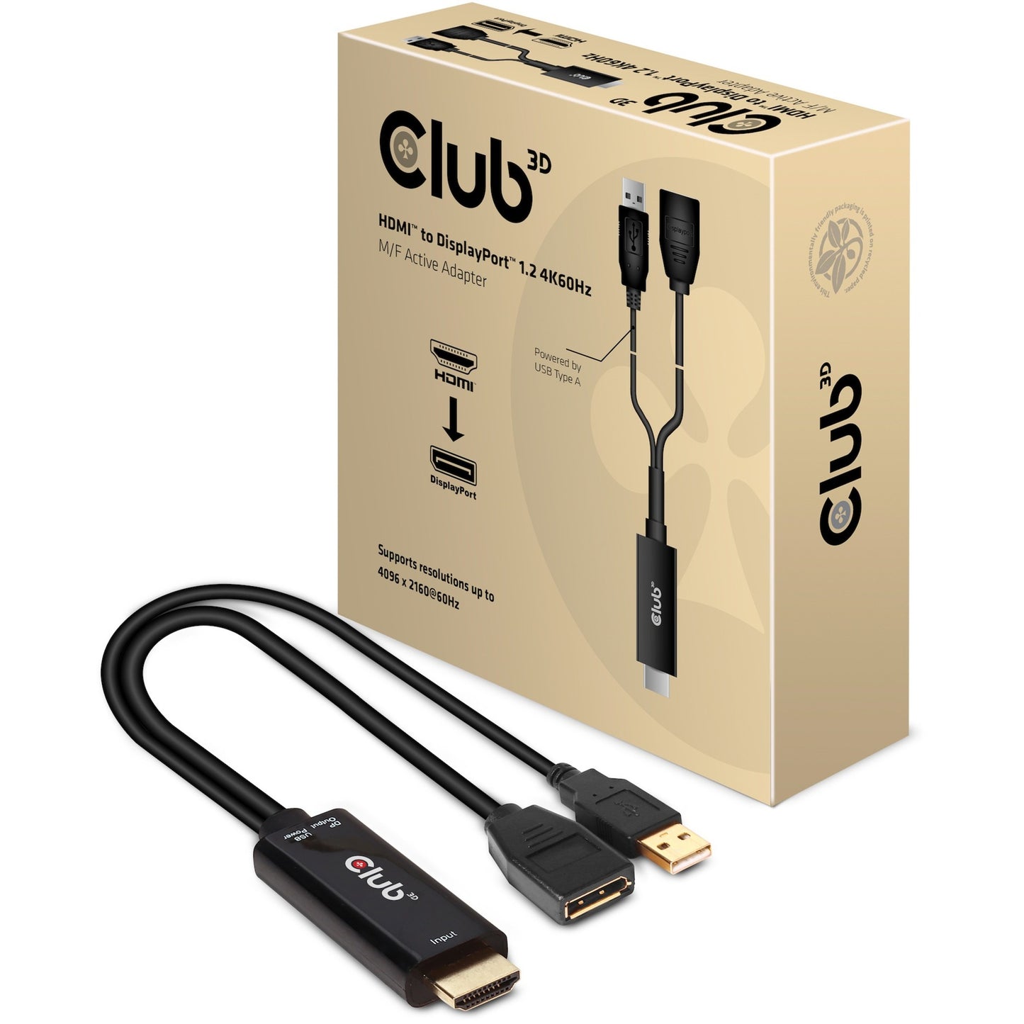 Club 3D HDMI à DisplayPort Adaptateur actif