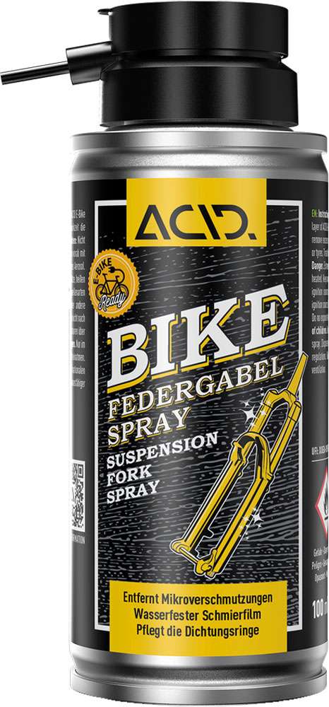 Spray acide pour fourche à suspension de vélo
