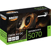 Inno3d N50702-12D7X-195064N GEFORCE RTX ™ 5070 TWIN X2 OC, ATX, 12 Go, GDDR7, 192 bits, 672 Go S