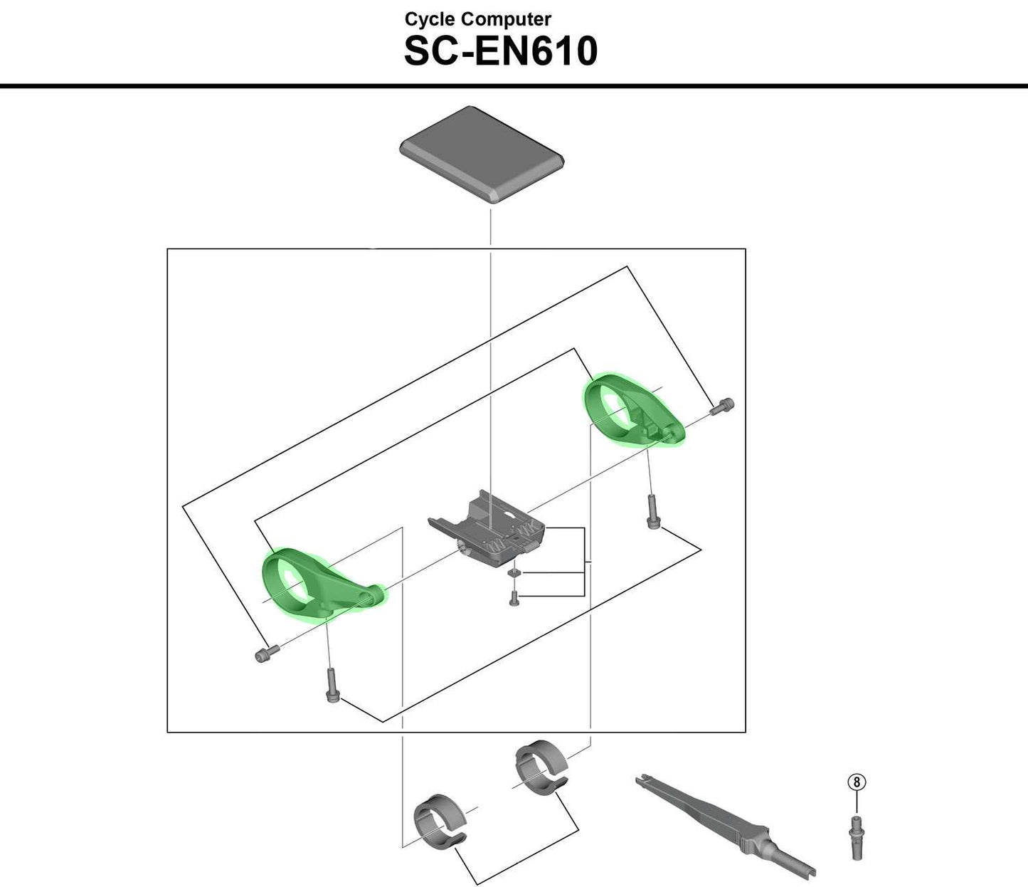 Pince Shimano pour support d'affichage marches sc-en610