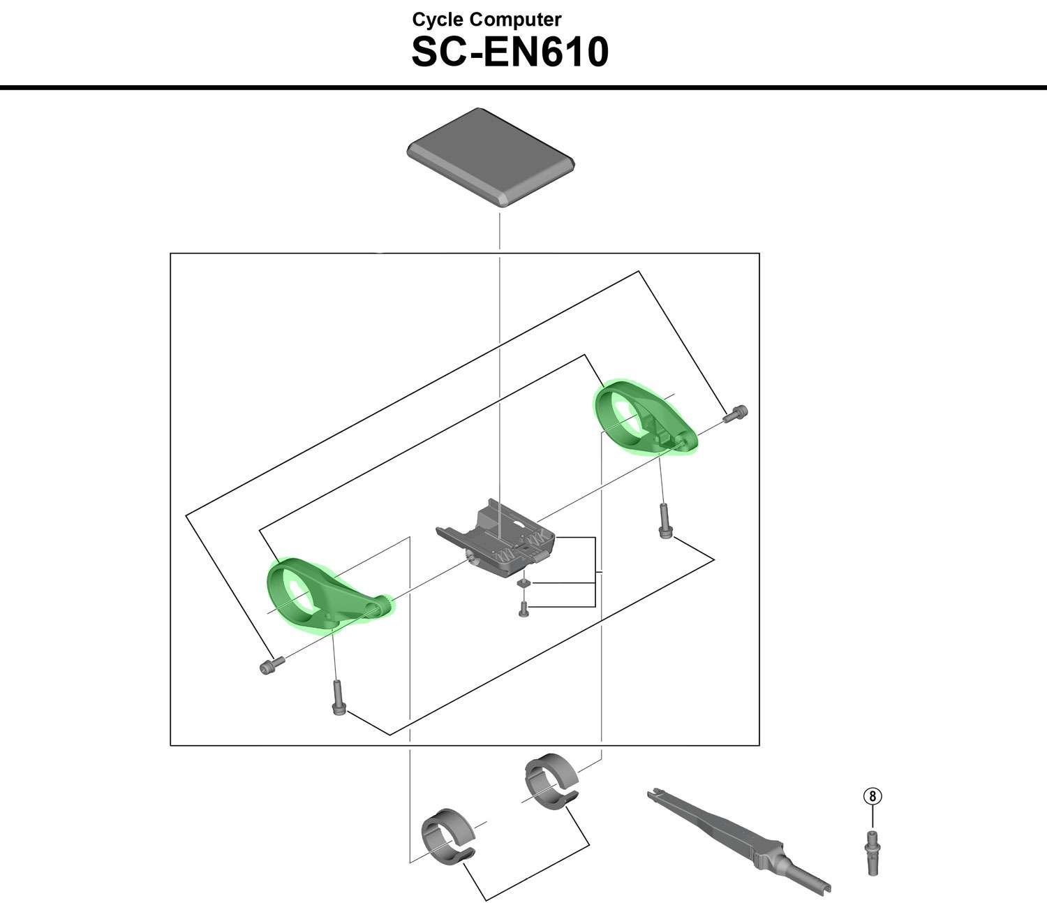 Pince Shimano pour support d'affichage marches sc-en610