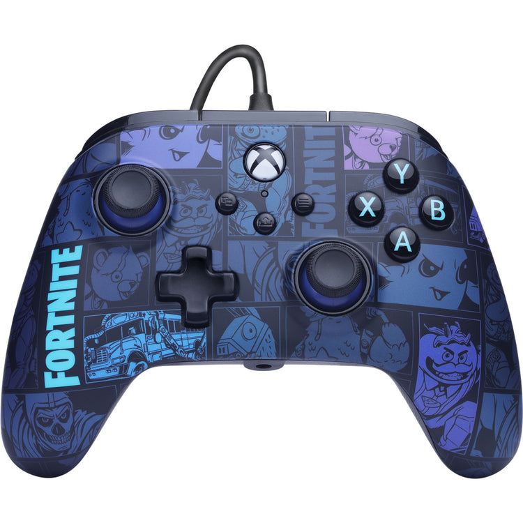 Manette Powera Advantage avec câble pour Xbox Series X|s - Fortnite : Victory Royale (bleu foncé, Xbox Series X|s, Xbox One, PC)