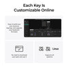 Keychron q0 he qmk pavé numérique personnalisé sans fil RVB pavé numérique mécanique (noir, disposition américaine (qwerty), nébuleuse magnétique Gateron à double rail, échange à chaud, RVB, touches PBT à double prise)
