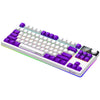 Lorgar kbp70tklw, clavier de jeu (blanc, disposition américaine, logar toxique violet, tkl, rvb, échangeable à chaud, pbt double-shot, bluetooth 2.4ghz usb)