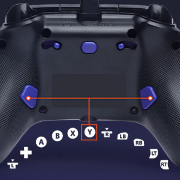 Manette Powera Advantage avec câble pour Xbox Series X|s - Fortnite : Victory Royale (bleu foncé, Xbox Series X|s, Xbox One, PC)