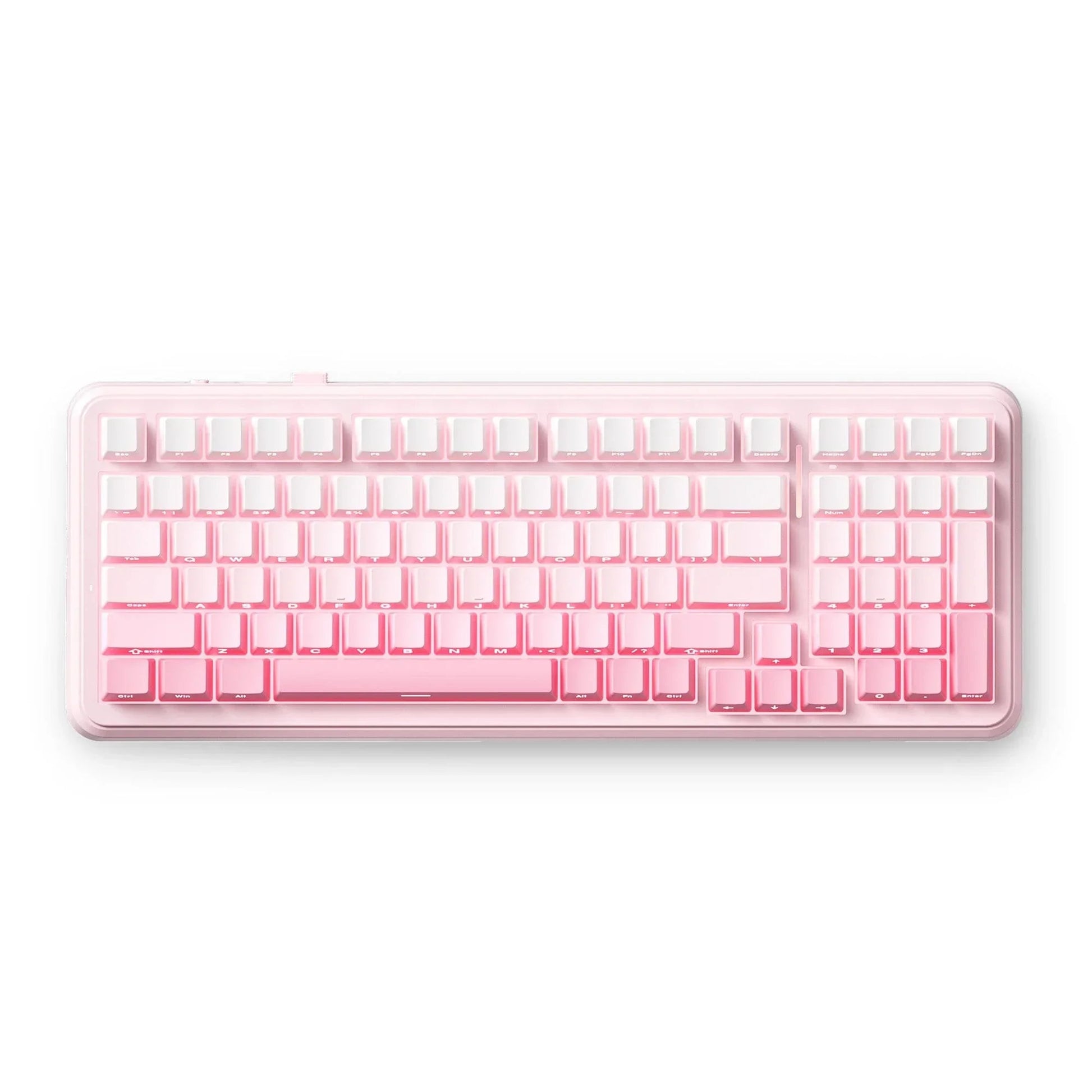 Mchose k99 v2 mécanique sans fil rose, clavier de jeu (disposition américaine)