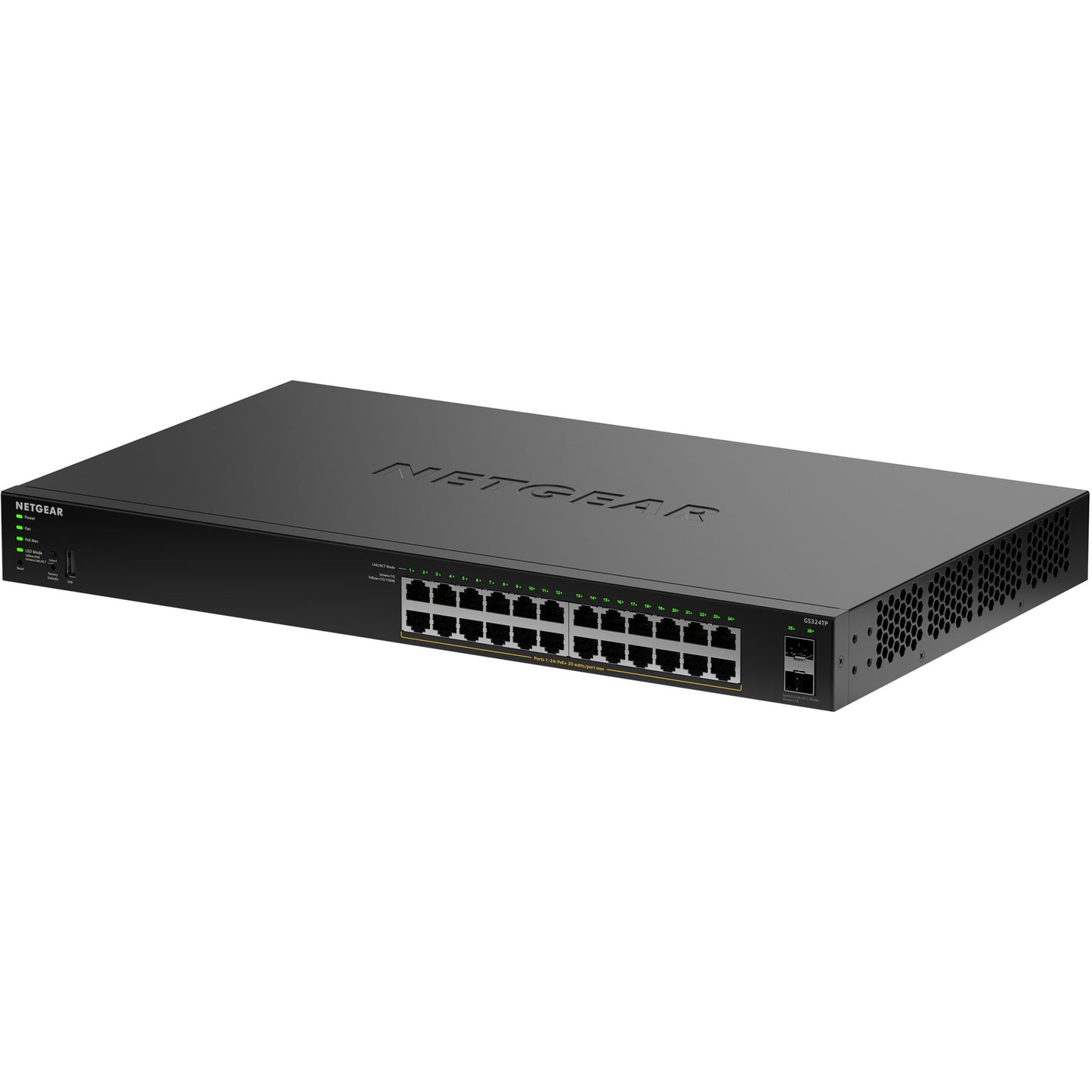 Switch Netgear gs324tpv2 (noir, budget poe 190w)