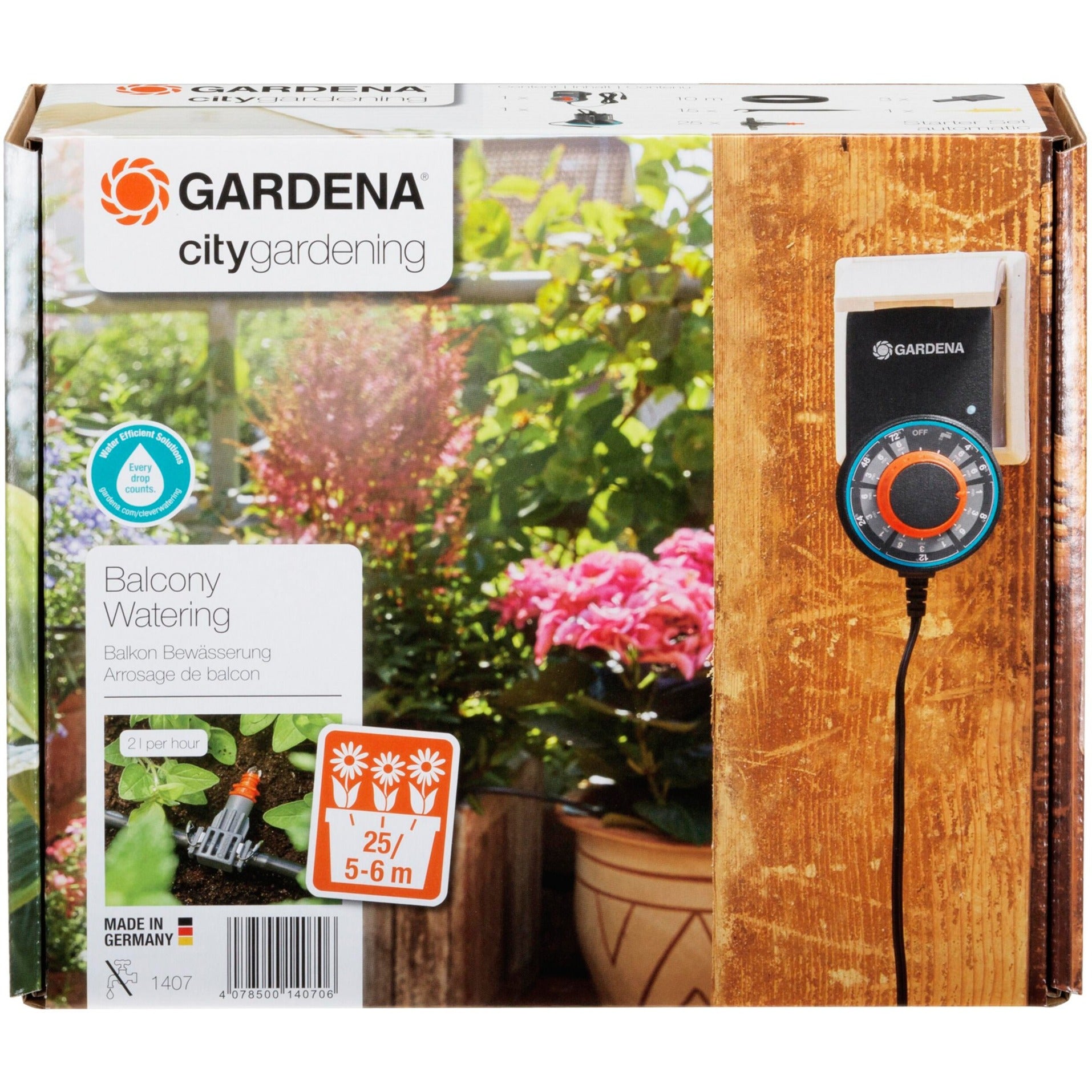 Gardena Ensemble pour la pulvérisation de boîte à fleurs entièrement automatique