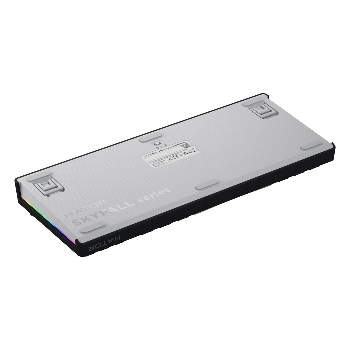 Hator skyfall mag ultima 8k sans fil, clavier de jeu (noir, disposition américaine, hator aurum ice, 80 % (tkl), RVB, double-shot pbt, hot-swap, 2,4 GHz Bluetooth USB-C)