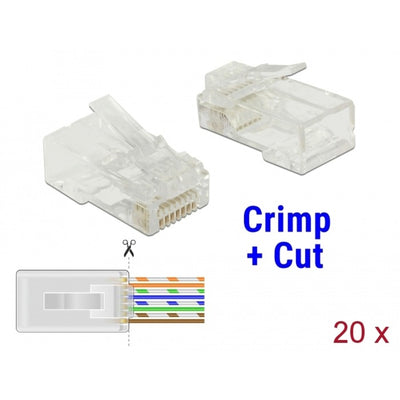 Dellock RJ45 Crimp + Cut Plug Cat.5E UTP