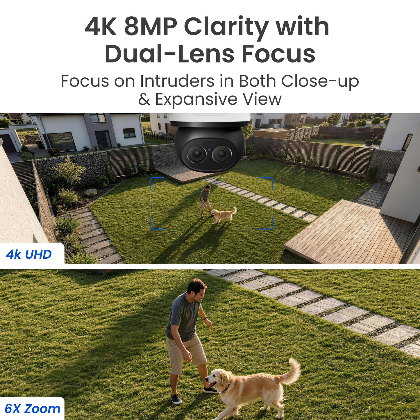Caméra de sécurité wifi avec projecteur trackflex Reolink f850w (blanc, 4k, wifi)