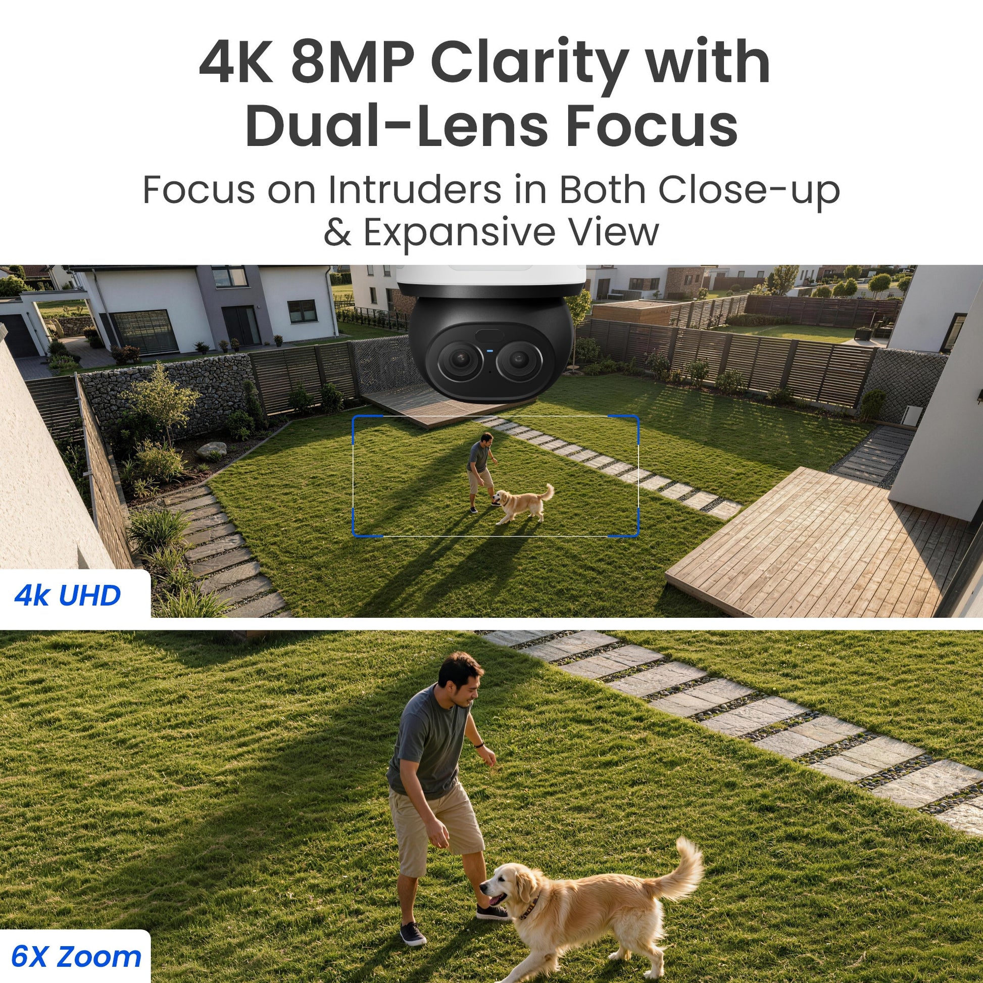 Caméra de sécurité wifi avec projecteur trackflex Reolink f850w (blanc, 4k, wifi)