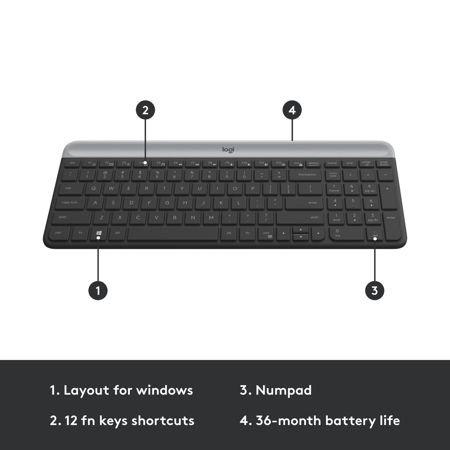 Logitech MK470 Slim Wireless Keyboard and Mouse Combo (clavier et souris sans fil)