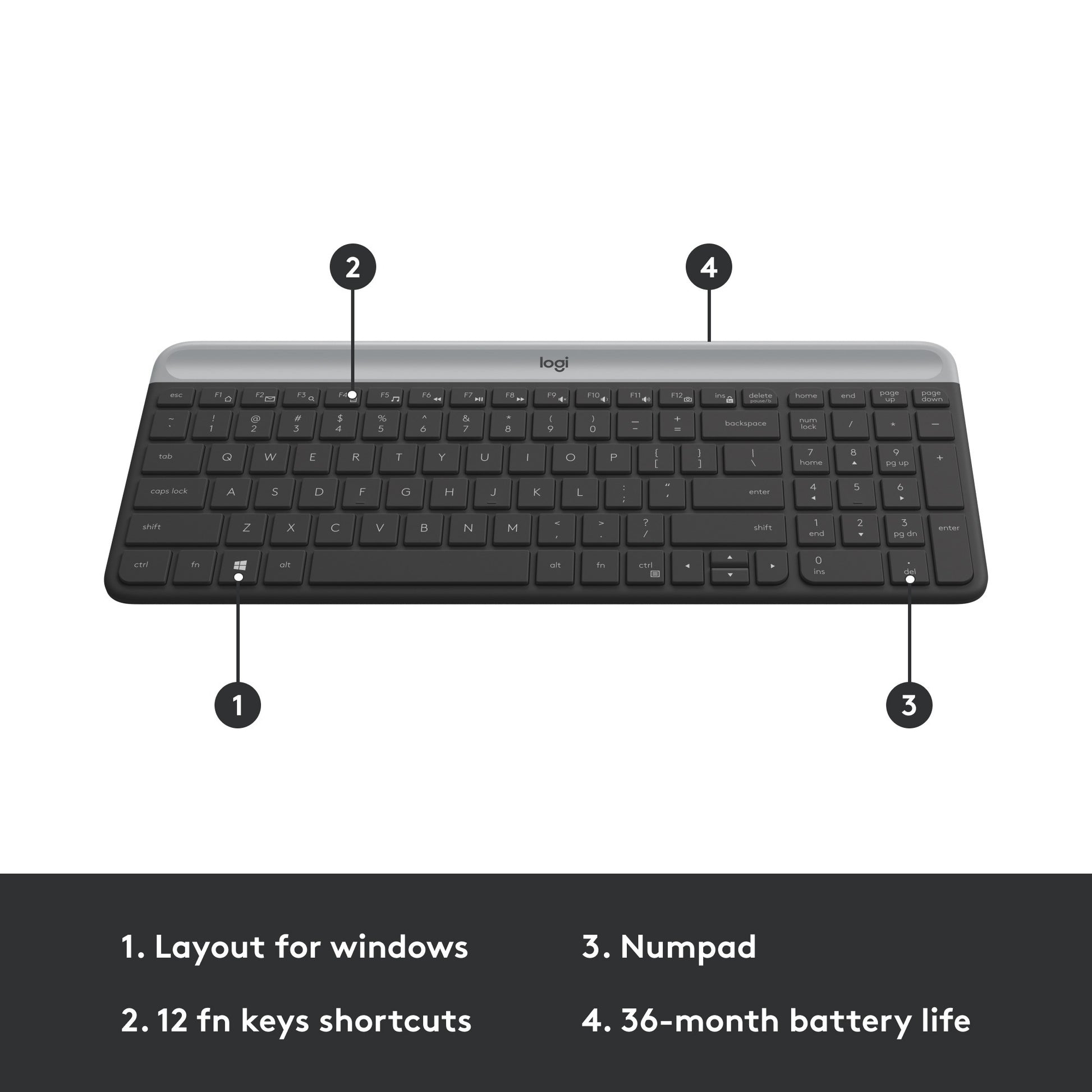 Logitech MK470 Slim Wireless Keyboard and Mouse Combo (clavier et souris sans fil)