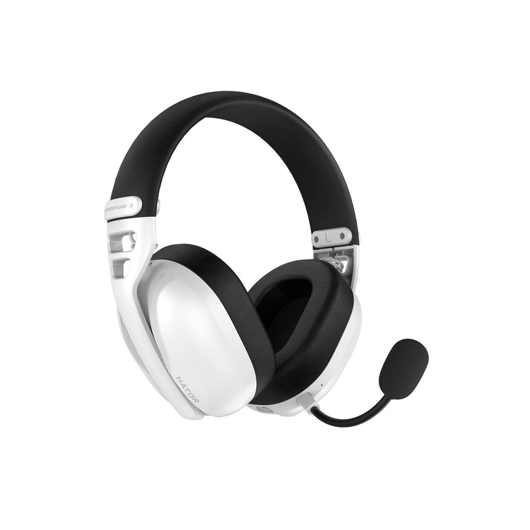 Hator hyperpunk 3 casque de jeu sans fil (blanc, 2,4 GHz Bluetooth 5.4 USB-C)