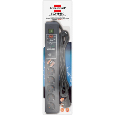 Brennenstuhl Secure-Tec 19500a + Protection de surtension 6x