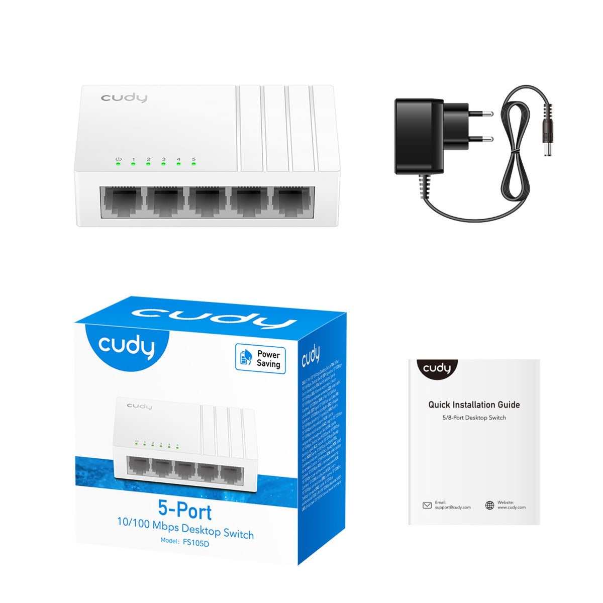 Cudy 5-port 10 100 Mbps Interrupteur non géré