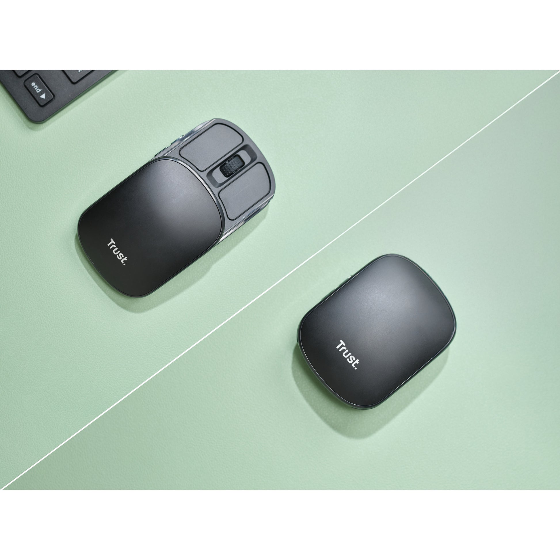 Souris de poche portable et rétractable Trust zylo (noir, 1 000 - 2 400 dpi)
